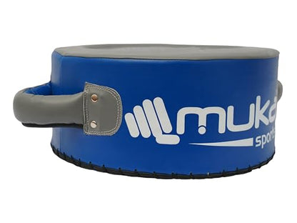 Round Boxing Pad for Men - Synthetic Leather Punching Mitts Coaching Shield - MMA Muay Thai Kickboxing Strike Pads for Karate, Training, Taekwondo, Martial Arts - color: Blue