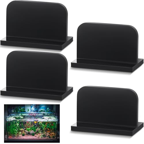4 Pcs Aquarium Lid Handles Acrylic Fish Tank Cover Handles Adhesive Tank Lid Replacement Handle for Aquarium Fish Tank Lid, 2.36 x 1.38 Inch (Black)