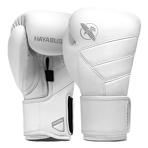 Hayabusa T3 Kanpeki Leather Boxing Gloves - color: White, size: 12oz