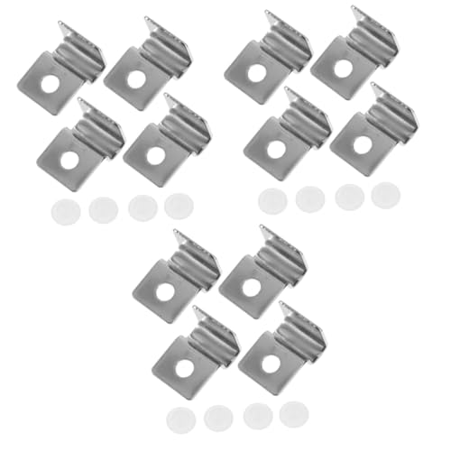 Ipetboom 12pcs Fish Tank Support Brackets Glass Cover Clips for Aquariums Prevents Fish from Jumping Fits Glass Lids for Various Tank Types