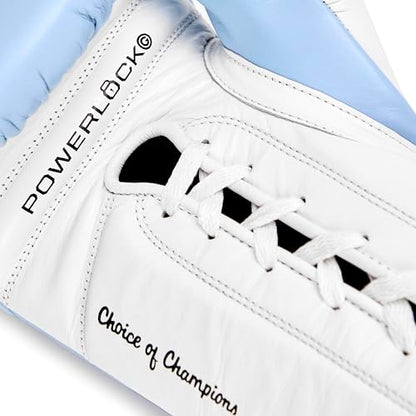 Everlast Powerlock OG Pro Training Boxing Gloves - color: Powder Blue/White, size: 16 oz