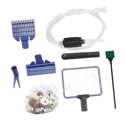 1set Fish Tank Siphon Filter Net for Water Changing Sand Washing and Dirt Removal Manual Aquarium Cleaning Tool Kit for Tanks