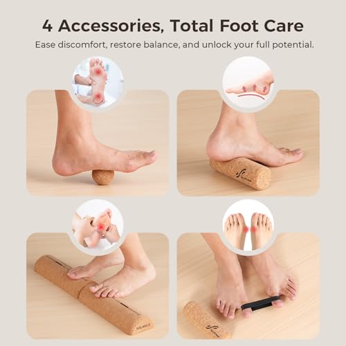 Sportneer Cork Balance Board, Foot and Ankle Strengthener Kit