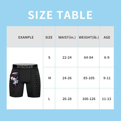 Baseball Sliding Shorts Protective Athletic Compression Underwear w/Cup Baseball Football Lacrosse - color: Black Grey, size: Small