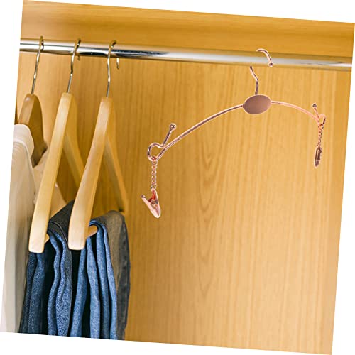 VICASKY 10pcs Hangers Rose Gold Iron Wire Tank Tops Organizer Non Slip Underwear Display Rack Multipurpose Closet Storage for Women
