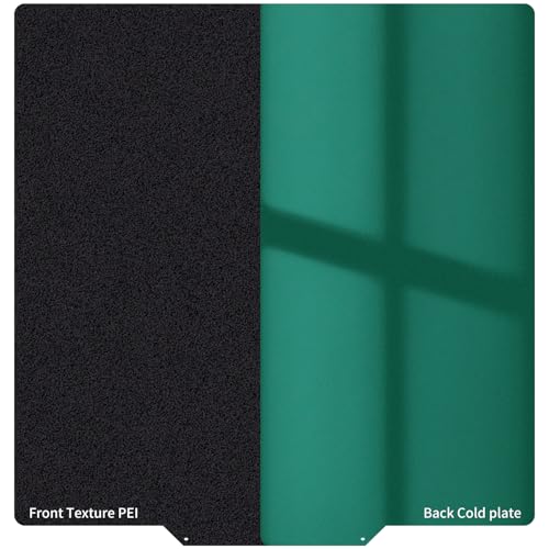 Upgraded Thicker Cool Plate & Black PEI Build Plate for Qidi Plus 4,310x310mm Double Sided Textured Smooth Spring Steel Printed Bed for Voron 300,Cr-10/10S/10S pro/V2/V3 3D Printer. - size: 310x310mm, style: Green Cold+Black PEI
