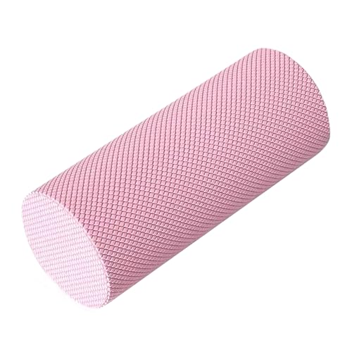 12 Inch EVA Soft Dot Foam Roller for Muscle Therapy, Yoga and Balance Exercises, High-Density Massage Roller, Foam Roller for Back, Legs for Home, Gym and Travel (Pink#L) - color: Pink#l