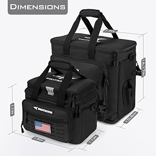 KastKing Fishing Tackle Bags - Saltwater & Freshwater Fishing Bags - Water Resistant, Padded Shoulder Strap - Gear Storage - color: Black-Medium, size: Medium