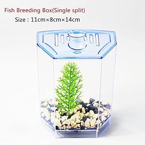 Fish Bowl Vase Fish Tank Aquarium Box Transparent Fish Raising Box Double-Capsule Hatching Double-Layer Incubator Office Aquarium Small Fish Tank Starter Kit
