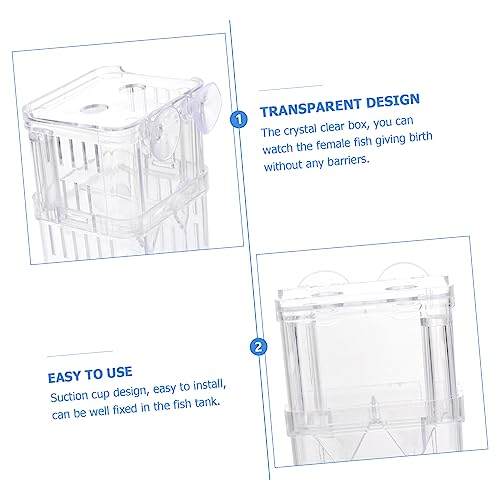 3pcs Juvenile Hatching Box Fish Tank Accessory Juvenile Fish Breeding Case Hatchery for Fish Tank Hatching Incubator Tank Hatchery Incubator Fish Container