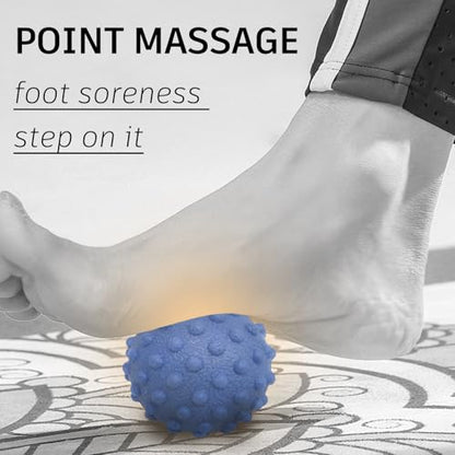 NGT new guide steps Fascia Ball, Suitable for Relaxing Muscles, Restoring Fascia, and Improving Body Condition for All Parts of the Body. (Blue) - color: Blue