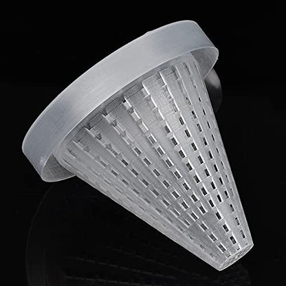 4PCS Aquarium Nematode Feeder, Live Blood Worm Plastic Cone Cup Shape Basket Feeder for Feeding Fish with Suckers