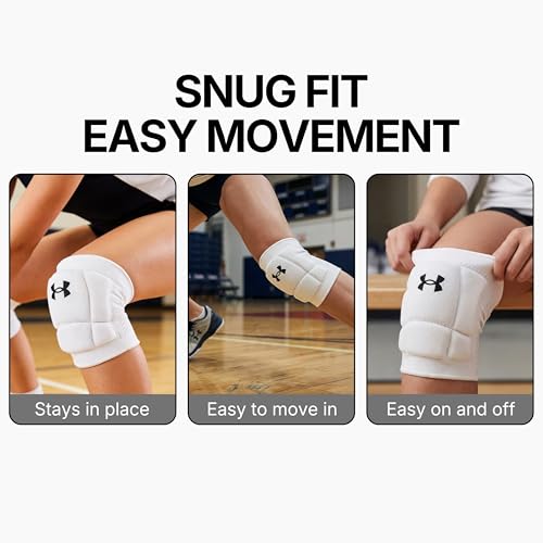 Under Armour Volleyball Knee Pads, Set of 2 - color: White, size: Adult Medium
