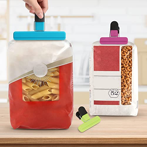Chip Clips, 8 Pack Food Clips, Upgrade Wide Open Bag Clips for Food Storage with Air Tight Seal Grip (4 x L, 4 x S) - size: 8 pack (4*large, 4*small)