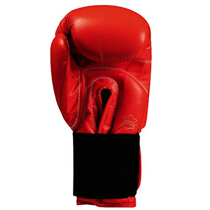 Title Classic Leather Elastic Training Gloves 2.0 - color: Red, size: 18 oz