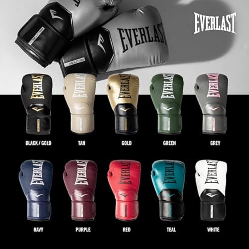 Everlast Elite 2 Boxing Gloves - color: White/Black, size: 12 oz