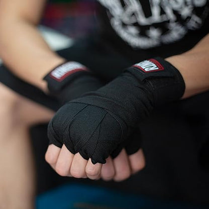 Ringside Mexican Style Boxing Hand Wraps 180" - color: Black, size: 10 Pairs