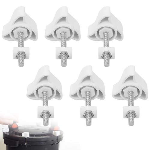 6PCS A20215 Canister Filter Lid Fastener Locking Nut Compatible with Fluval FX2 FX4 FX5 FX6 Filters Replacement Parts, for Aquarium Filter Lid Lock Clips Accessories