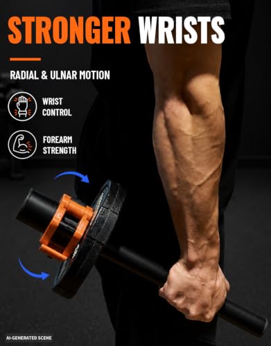 Fitarc Forearm Wrist Strengthener Grip Strength Trainer - color: 2" Side Flex Wrist Bar