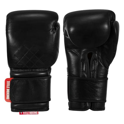 Title Boxing Ko-Vert Training Boxing Gloves - color: Black, size: 14 oz