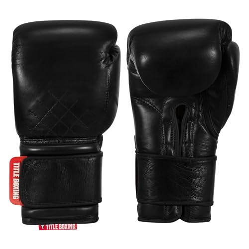 Title Boxing Ko-Vert Training Boxing Gloves - color: Black, size: 12 oz