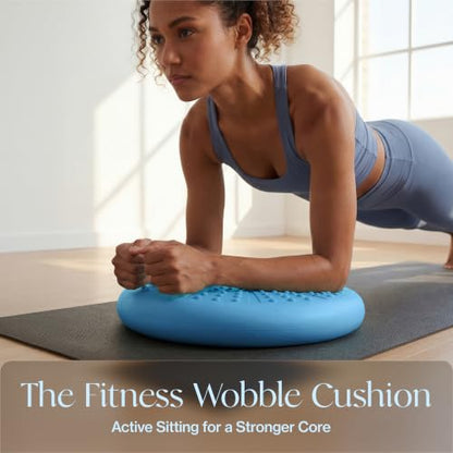 Tumaz Wobble Cushion Wiggle Seat Core Balance Disc with Pump - color: 06. Sky Blue