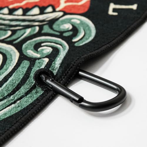 RokFit Multi-use Bold Graphic Towel with Carabiner Clip. (You Will Prevail) - color: You Will Prevail