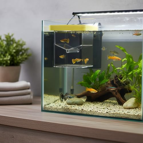 Floating Fish Breeding Box, Acrylic Fry Isolation Tank for Aquariums, Separates Newborn Fry from Adult Fish (1 PC)