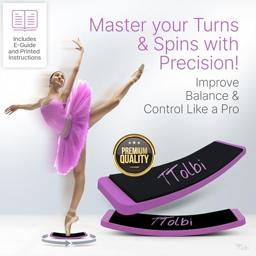 Turn Board for Dancers and Skaters, Ballet and Figure Skating Spinner - color: Purple