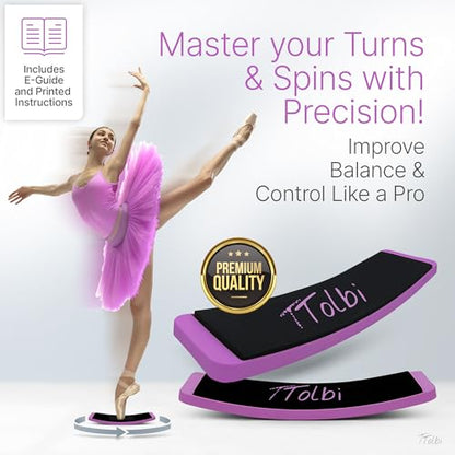 Turn Board for Dancers and Skaters, Ballet and Figure Skating Spinner - color: Purple