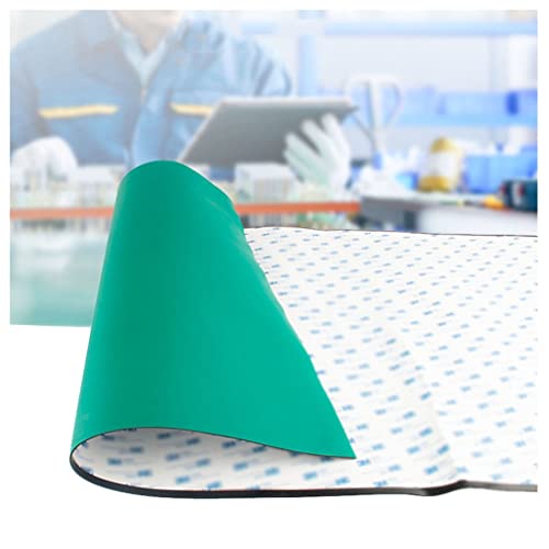 1pcs Green Self-Adhesive Anti-Static Rubber Mat, 0.5m×1m 0.6m×1.2m 2mm 3mm Thick Desk Mat for Lab/Repair/Factory/Assembly Line(0.5mx1m,2mm)