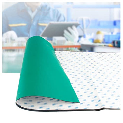 1pcs Green Self-Adhesive Anti-Static Rubber Mat, 0.5m×1m 0.6m×1.2m 2mm 3mm Thick Desk Mat for Lab/Repair/Factory/Assembly Line(0.5mx1m,2mm)