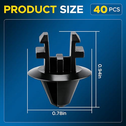 GoaMotors 40pcs W708771-S300 Radiator Shroud Air Deflector Cowl Grille Retainer Clip Fit for Ford Expedition F-150 F-250 F-350 F-450 F-550 for Lincoln Mark LT for Navigator W708771S300