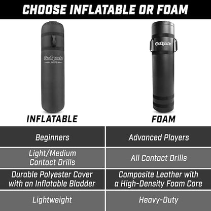 GoSports Inflatable Football Tackling Dummy - Blocking Pad Training Equipment for Football Practice - 4.25 ft Tall