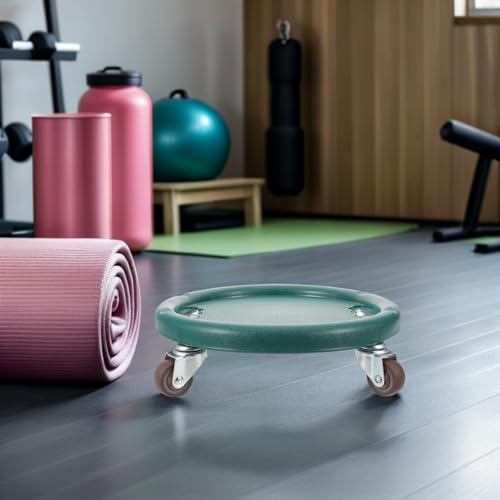 Luxshiny Ab Roller Wheel with 360° Silent Rotation, Multifunctional Fitness Gliding Discs for Core and Abdominal Exercise, Green Waist Twisting Balance Disc for Home Gym Strength Training