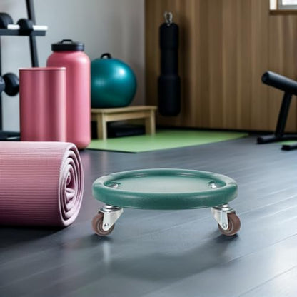 Luxshiny Ab Roller Wheel with 360° Silent Rotation, Multifunctional Fitness Gliding Discs for Core and Abdominal Exercise, Green Waist Twisting Balance Disc for Home Gym Strength Training