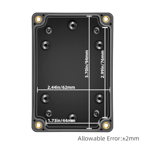 Project Box ABS Plastic IP66 Waterproof Dustproof DIY Junction Box Black 3.94 x 2.68 x 1.97 inch (100 x 68 x 50mm)(Pack of 2)
