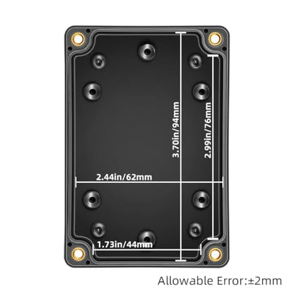 Project Box ABS Plastic IP66 Waterproof Dustproof DIY Junction Box Black 3.94 x 2.68 x 1.97 inch (100 x 68 x 50mm)(Pack of 2)