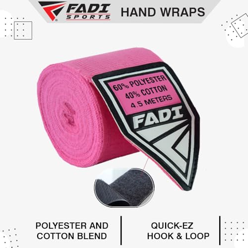 180-Inch Boxing Hand Wraps for Men & Women - Elastic Inner Gloves for Boxing, MMA, Kickboxing, Muay Thai - Pair (Green) - color: Pink
