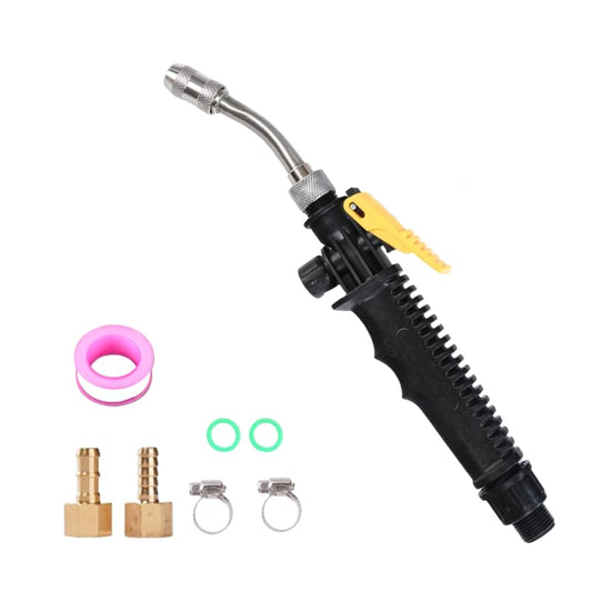 Universal Replacement Sprayer Wand, Stainless Steel with Shut Off Valve, Metal Finish, 1/4" & 3/8" Brass Fittings, Garden Spray Nozzle Set with Hose Clamps & Teflon Tape (11'' Sprayer Wand) - style: 11'' Sprayer Wand