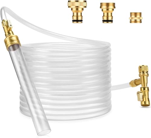 Gravel Vacuum for Aquarium Water Changer Fish Tank Cleaning Tools, Siphon Universal Quick Pump Aquarium Water Changing (50ft) - size: 50ft