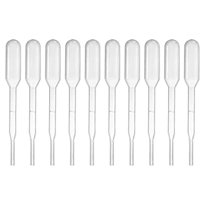 YOKIVE 50 Pcs Disposable Pipette, Lab Dropper with Tapered Tip | Transfer Liquid, Great for Laboratory, Chemistry, Art Project (Clear White, 0.2ML) - size: 0.2ml