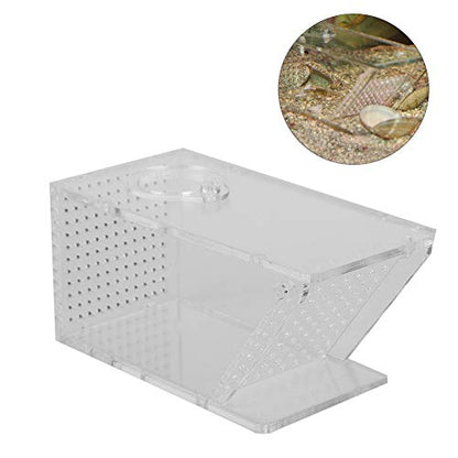Acrylic Aquarium Fish Tank Crab Trap Catcher Box One Way Trap Breeder Box for Small Fish Tank Baby Aquarium