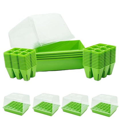 Bootstrap Farmer Countertop Seed Starter Kit in Green, Reusable 1010 Tray Bundle with Inserts and Humidity Dome