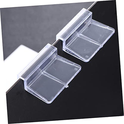 Happyyami Fish Tank Cover Support Brackets 20pcs Plastic Aquarium Bracket for 5-6mm Glass Tank Practical Aquarium Support Set