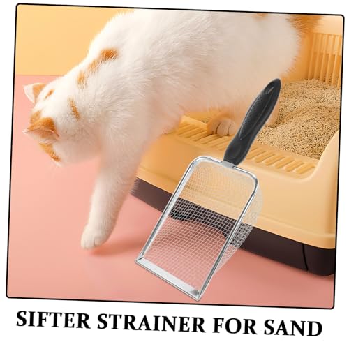 WOONEKY Sand Sifter Shovel Reptile Stainless Steel Mesh Litter Scoop Easy to Clean