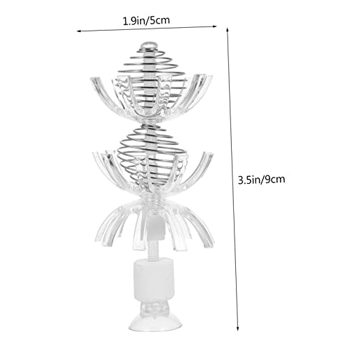 BESPORTBLE 1set Multifunctional Pet Feeder Cage for Aquariums Transparent Design with Cups for Feeding and Brine Shrimp Decorative Hideout for Shrimp and Fish Tanks