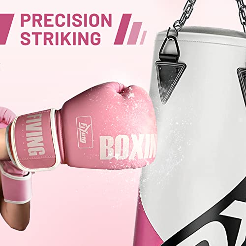 Boxing Gloves for Women - color: New Pink, size: 14oz