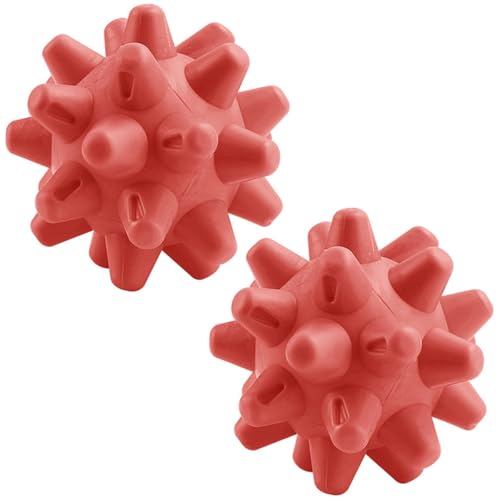 Spiky Massage Roll Balls, Deep Tissue Massager for Myofascial Release, Red - color: Red
