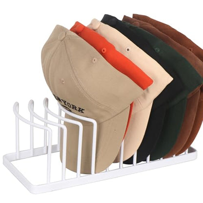 Hat Organizer for Baseball Caps - Hat Stand Holds 10 Caps | Heavy Duyt Hat Rack,Space Saving Hat Holder, No Assembly Required for Tabletop, Closet, Desk Preserves Hat Shape White - color: White 1 Pack